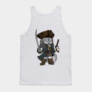 Captain Mort Sparrow - Cats Of The Caribbean Tank Top